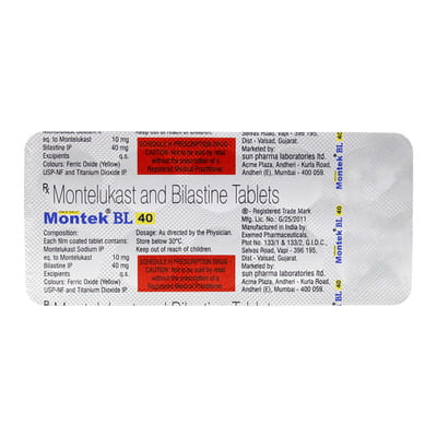 Montek Bl 40mg Strip Of 10 Tablets