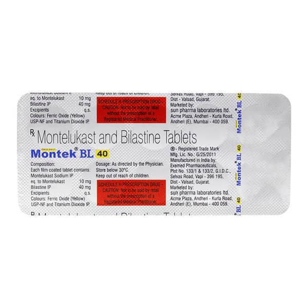 Montek Bl 40mg Strip Of 10 Tablets