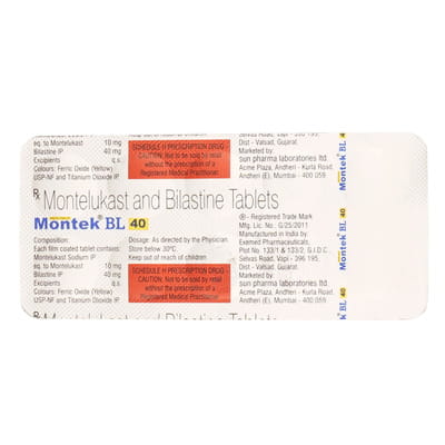 Montek Bl 40mg Strip Of 10 Tablets