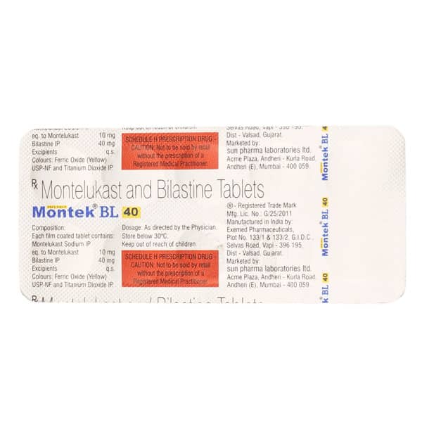 Montek Bl 40mg Strip Of 10 Tablets