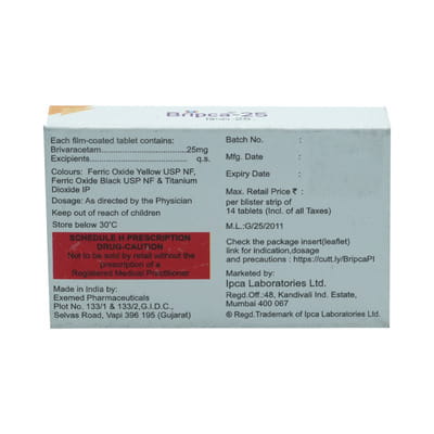 Bripca 25mg Strip Of 14 Tablets