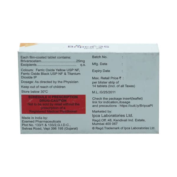 Bripca 25mg Strip Of 14 Tablets