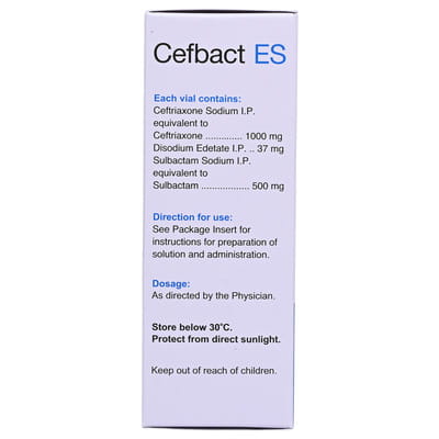 Cefbact Es 1.5gm Dry Vial Of 1 Powder For Infusion