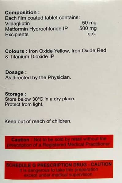 Vilatin M 50/500mg Strip Of 15 Tablets