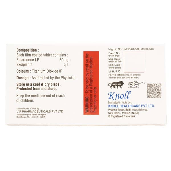 Eplerenol 50Mg Strip Of 10 Tablets