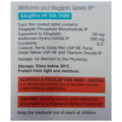 Sitabite M 50/500mg Strip Of 10 Tablets