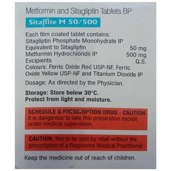 Sitabite M 50/500mg Strip Of 10 Tablets