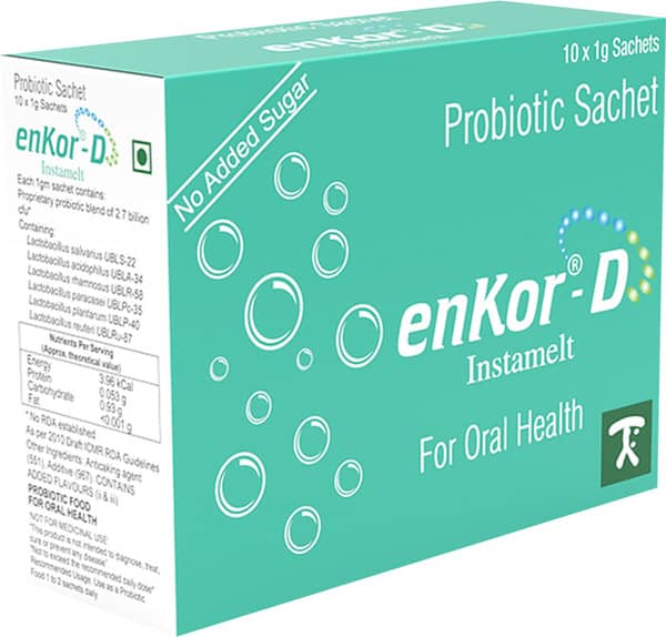 Enkor D Instamelt Mint Flavour Sachet Of 1Gm Oral Powder