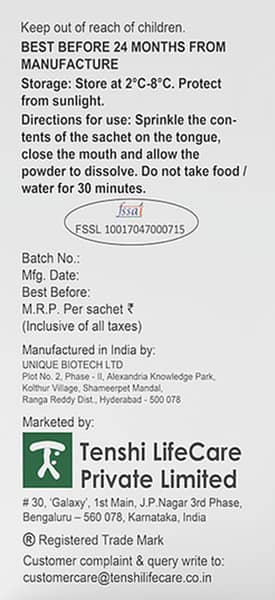 Enkor D Instamelt Mint Flavour Sachet Of 1Gm Oral Powder