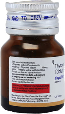Thyrofit 75mcg Bottle Of 120 Tablets