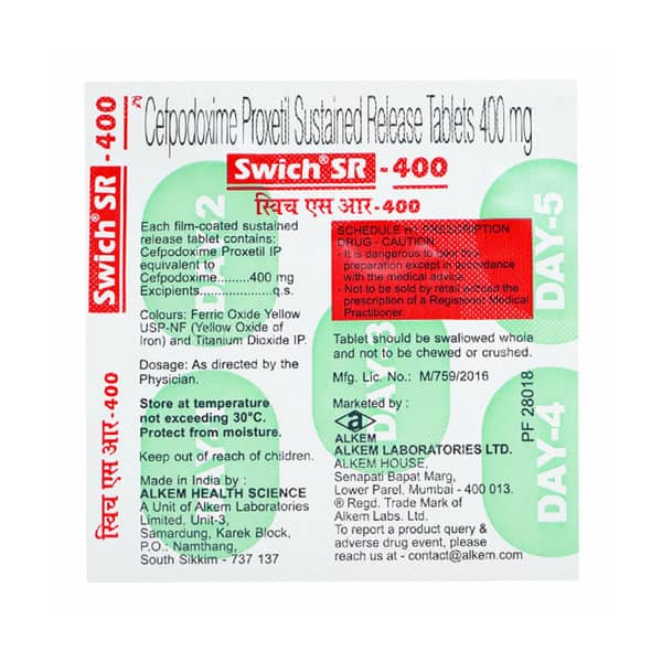 Swich Sr 400Mg Strip Of 5 Tablets