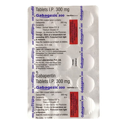 Gabagesic 300mg Strip Of 15 Tablets