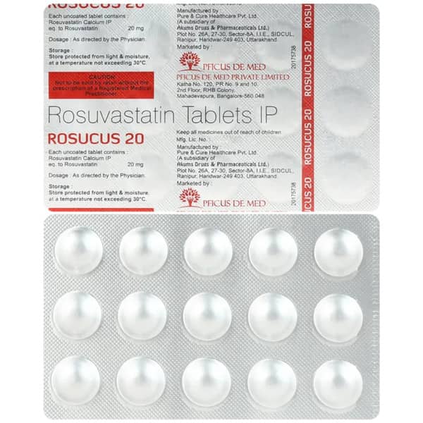 Rosucus 20mg Strip Of 15 Tablets