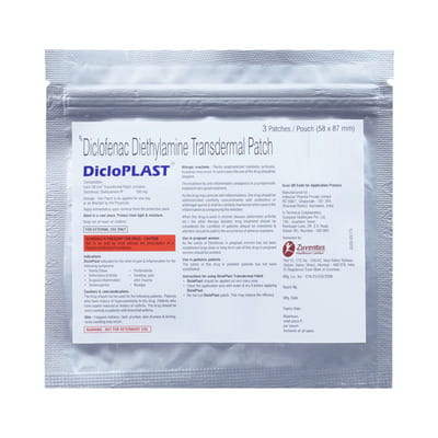 Dicloplast Transdermal Patch 10 X 3 No'S