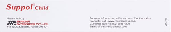 Suppol Child 170mg Strip Of 7 Suppositories