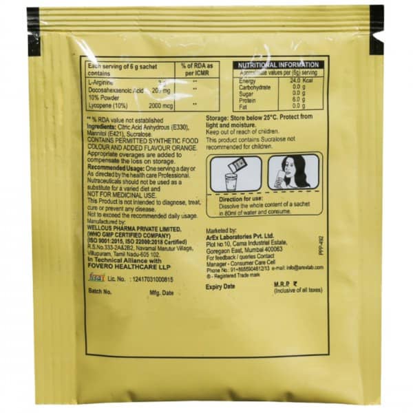 Fetlar Orange Flavour Sugar Free Sachet Of 6gm Oral Powder