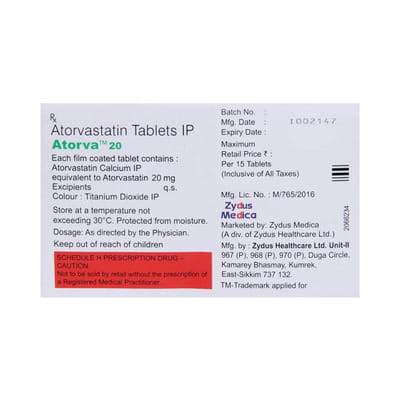Atorivas 20 Mg Strip Of 10 Tablets