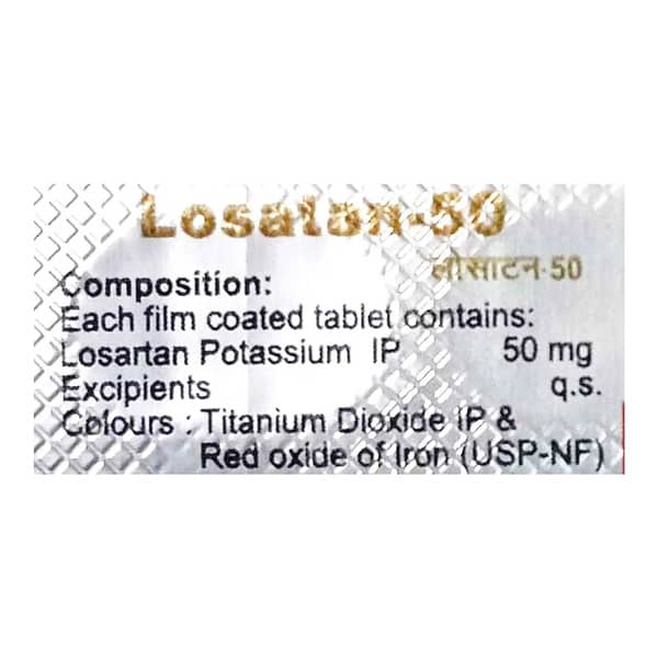 Losatan 50Mg Strip Of 15 Tablets
