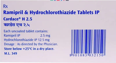 Cardace H 2.5mg Strip Of 15 Tablets