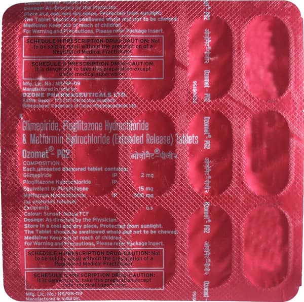 Ozomet Pg 2mg Strip Of 15 Tablets