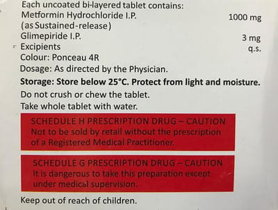 Obimet Gx 3mg Forte Strip Of 10 Tablets