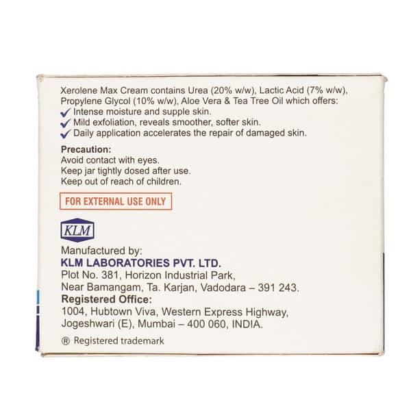 Xerolene Max Moisturizing Urea Jar Of 100gm Cream