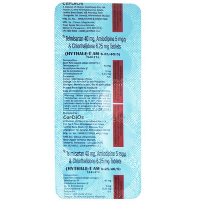 Hythale T Am 6.25/40/5mg Strip Of 10 Tablets