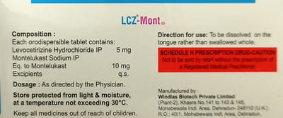 Lcz Mont Od Strip Of 10 Tablets