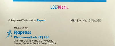 Lcz Mont Od Strip Of 10 Tablets