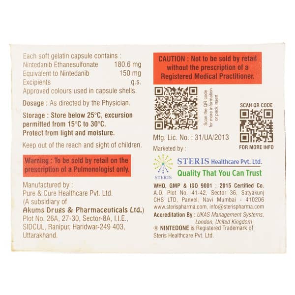 Nintedone 150Mg Strip Of 10 Capsules