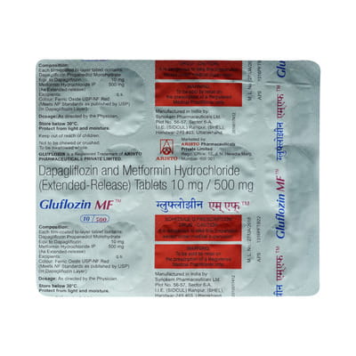 Gluflozin Mf 10/500mg Strip Of 15 Tablets