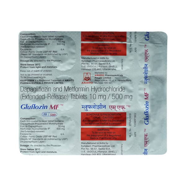 Gluflozin Mf 10/500Mg Strip Of 15 Tablets