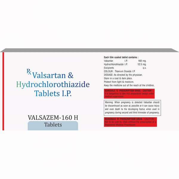 Valsazem 160mg H Strip Of 10 Tablets