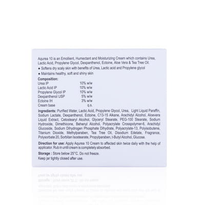 Aqurea 10 Urea 10% Moisturizing Cream 100 Gm