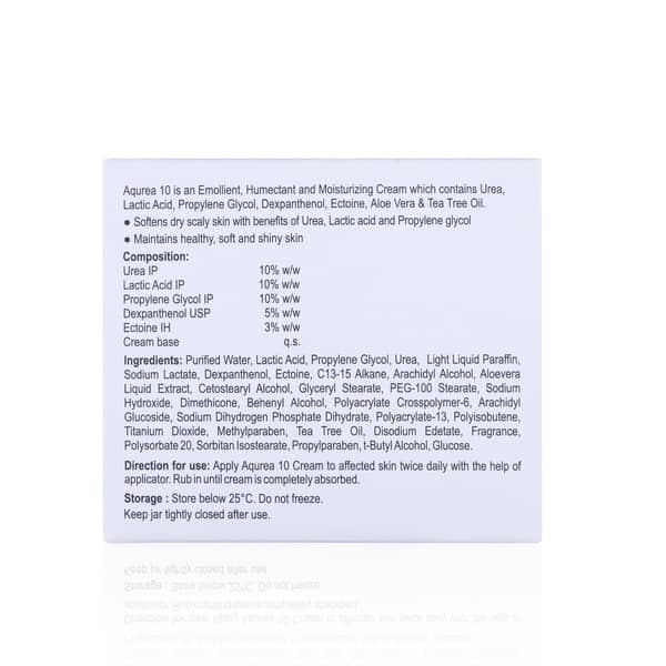 Aqurea 10 Urea 10% Moisturizing Cream 100 Gm