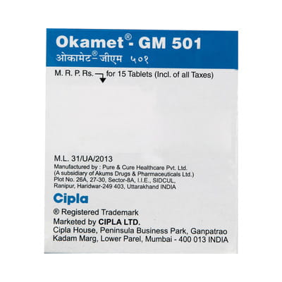 Okamet Gm 501mg Strip Of 15 Tablets