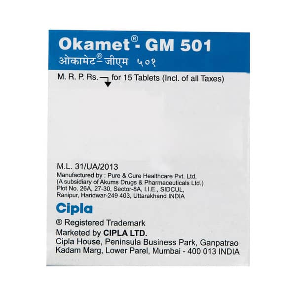 Okamet Gm 501mg Strip Of 15 Tablets