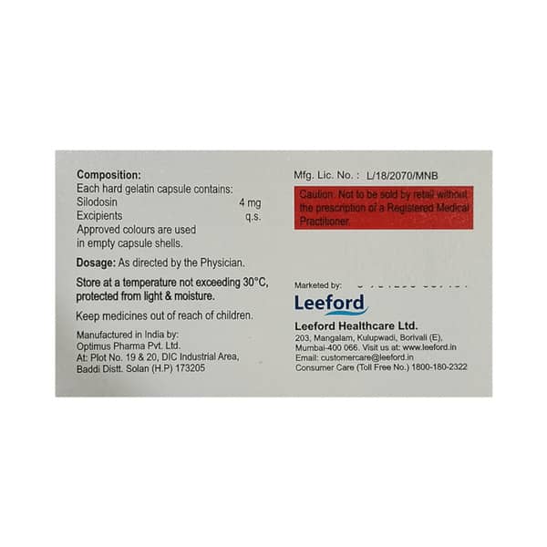 Sildoease D 4mg Strip Of 10 Capsules