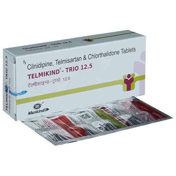 Telmikind Trio 12.5mg Strip Of 10 Tablets