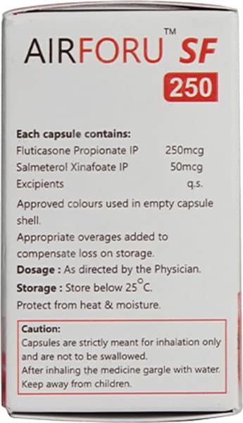 Airforu Sf 250mcg Bottle Of 30 Inhalation Capsules