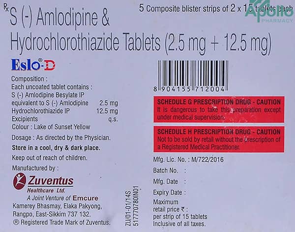 Eslo D Strip Of 15 Tablets