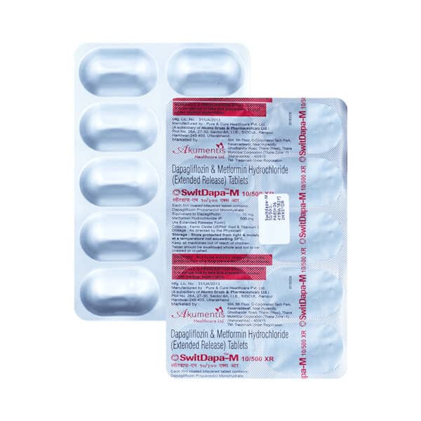 Switdapa M 10/500Mg Xr Strip Of 10 Tablets
