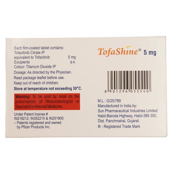 Tofashine 5mg Strip Of 15 Tablets