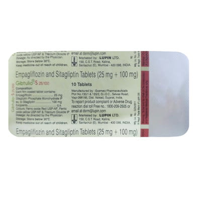 Gibtulio S 25/100mg Strip Of 10 Tablets