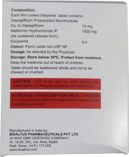 Dapaclan M 1000mg Strip Of 15 Tablets