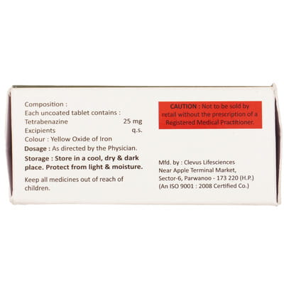 Ticrest 25mg Strip Of 10 Tablets