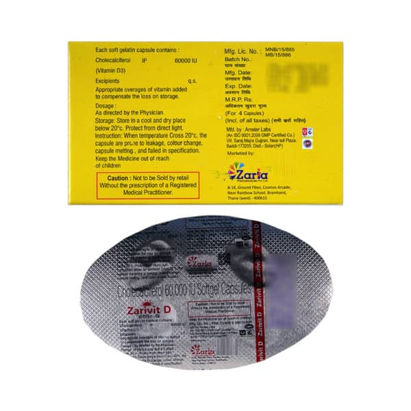 Zarivit D Strip Of 4 Capsules