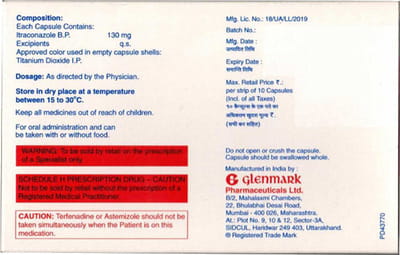 Syntran Sb 130mg Strip Of 10 Capsules