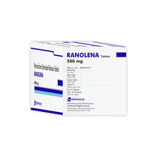 Ranolena 500Mg Strip Of 10 Tablets