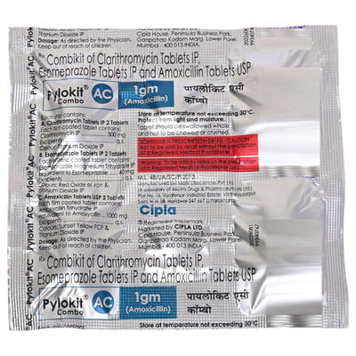 Pylokit Ac 1gm Strip Of 6 Combikit Tablets